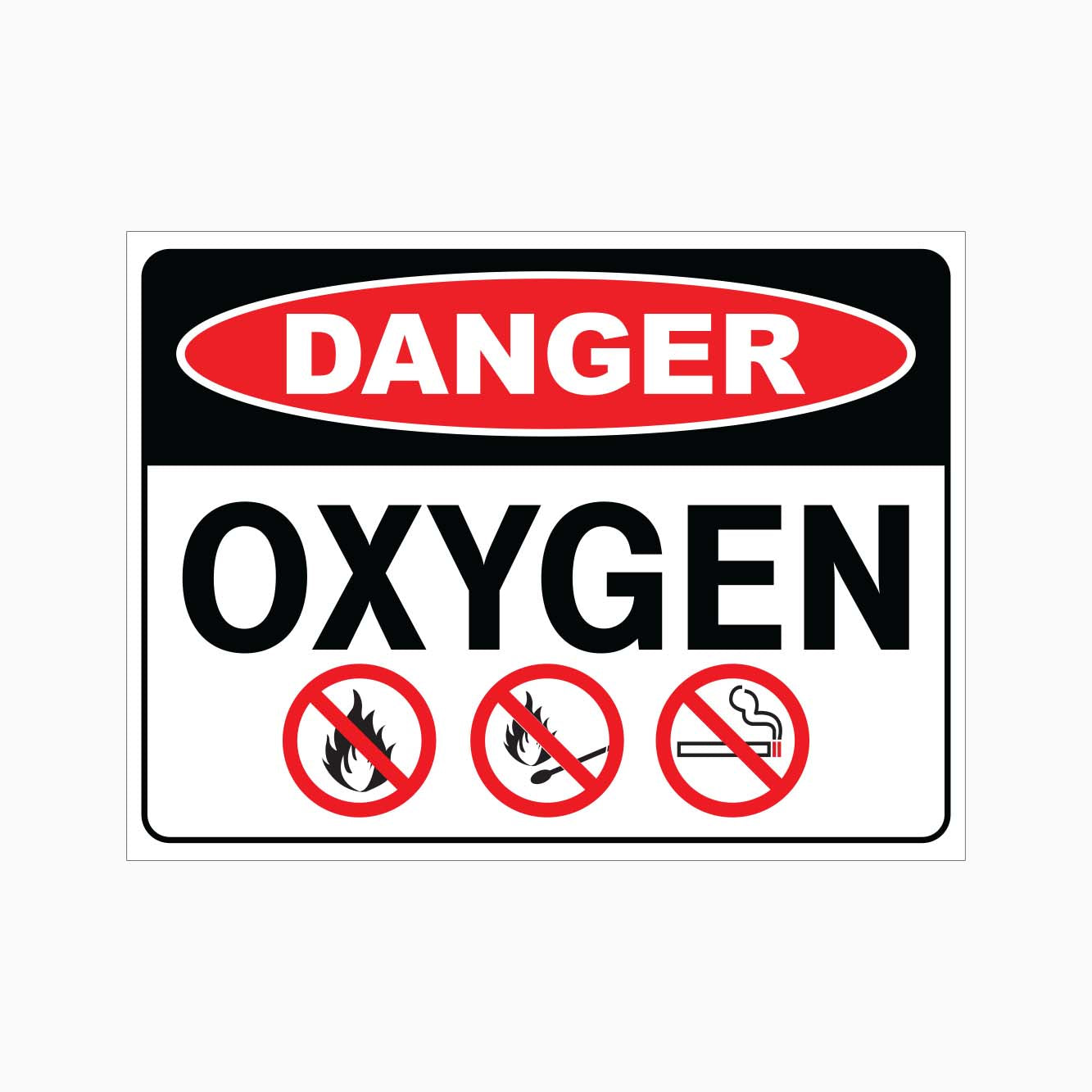 DANGER OXYGEN NO SMOKING OR OPEN FLAMES Sign - Safety Signage - GET ...