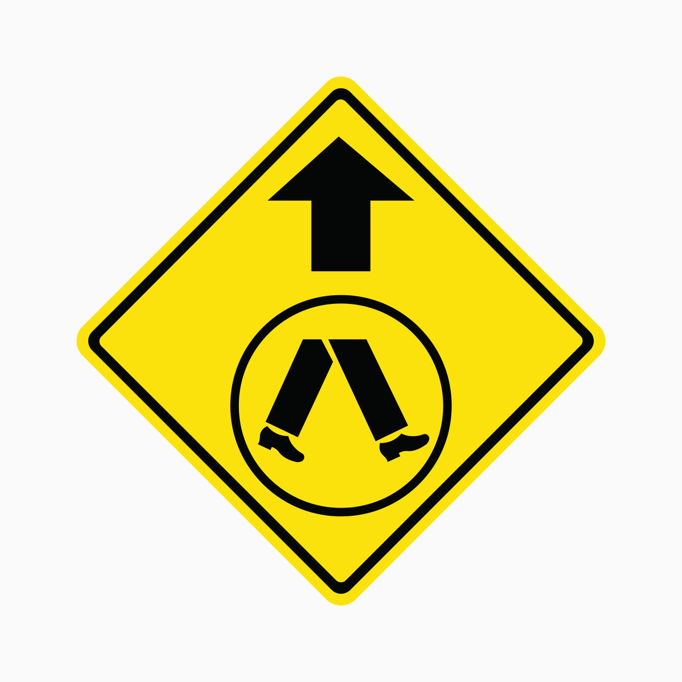 PEDESTRIANS CROSSING AHEAD SIGN