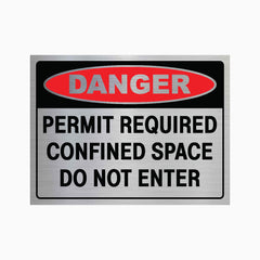 DANGER PERMIT REQUIRED CONFINED SPACE DO NOT ENTER SIGN