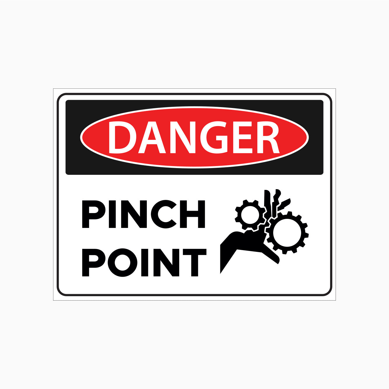 DANGER SIGN - PINCH POINT SIGN 