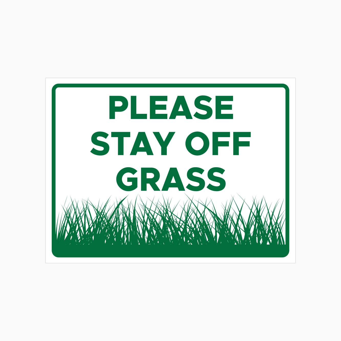 PLEASE STAY OFF GRASS SIGN - GET SIGNS