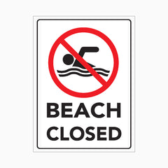 BEACH CLOSED SIGN