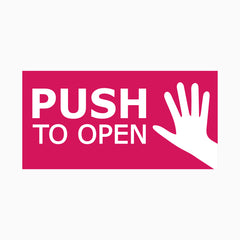 PUSH TO OPEN SIGN