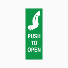 PUSH TO OPEN SIGN