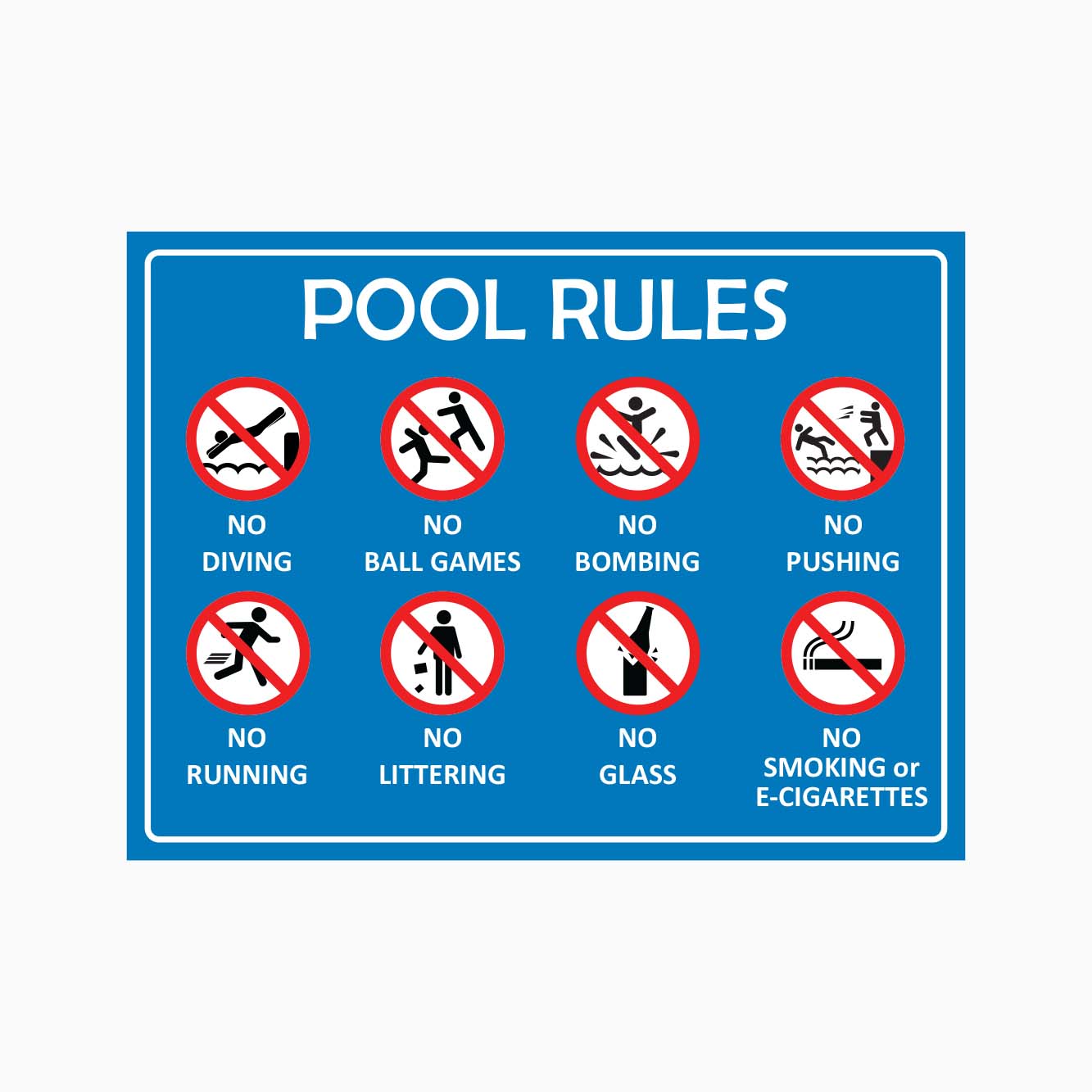 POOL RULES SIGN | Safety Sign for Australian Swimming Pools – Get signs