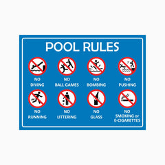 POOL RULES SIGN