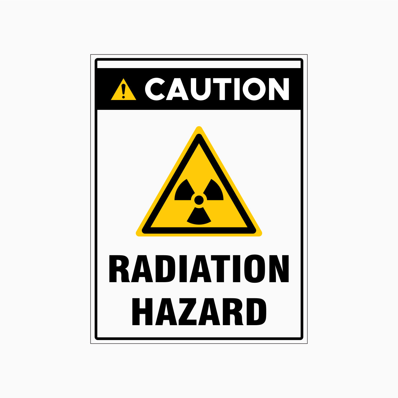 CAUTION SIGN - RADIATION HAZARD SIGN – Get signs