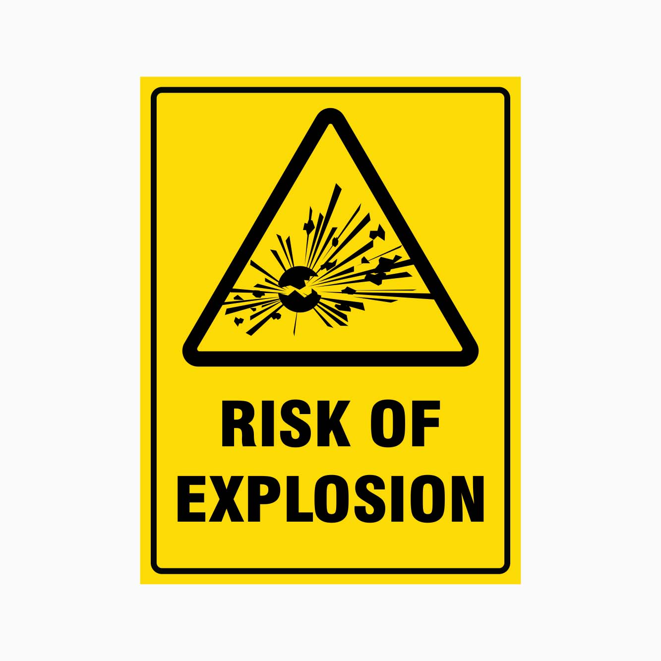 RISK OF EXPLOSION SIGN - Buy Online from GET SIGNS – Get signs