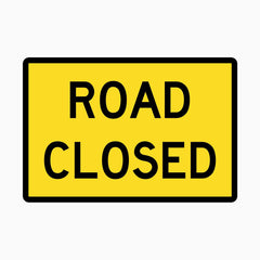 ROAD CLOSED SIGN WITH SWING STAND