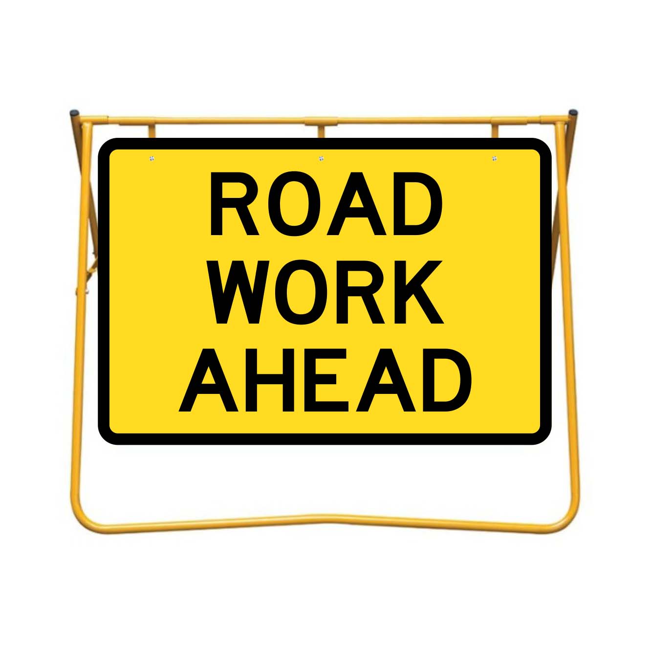 ROAD WORK AHEAD SIGN WITH SWING STAND 