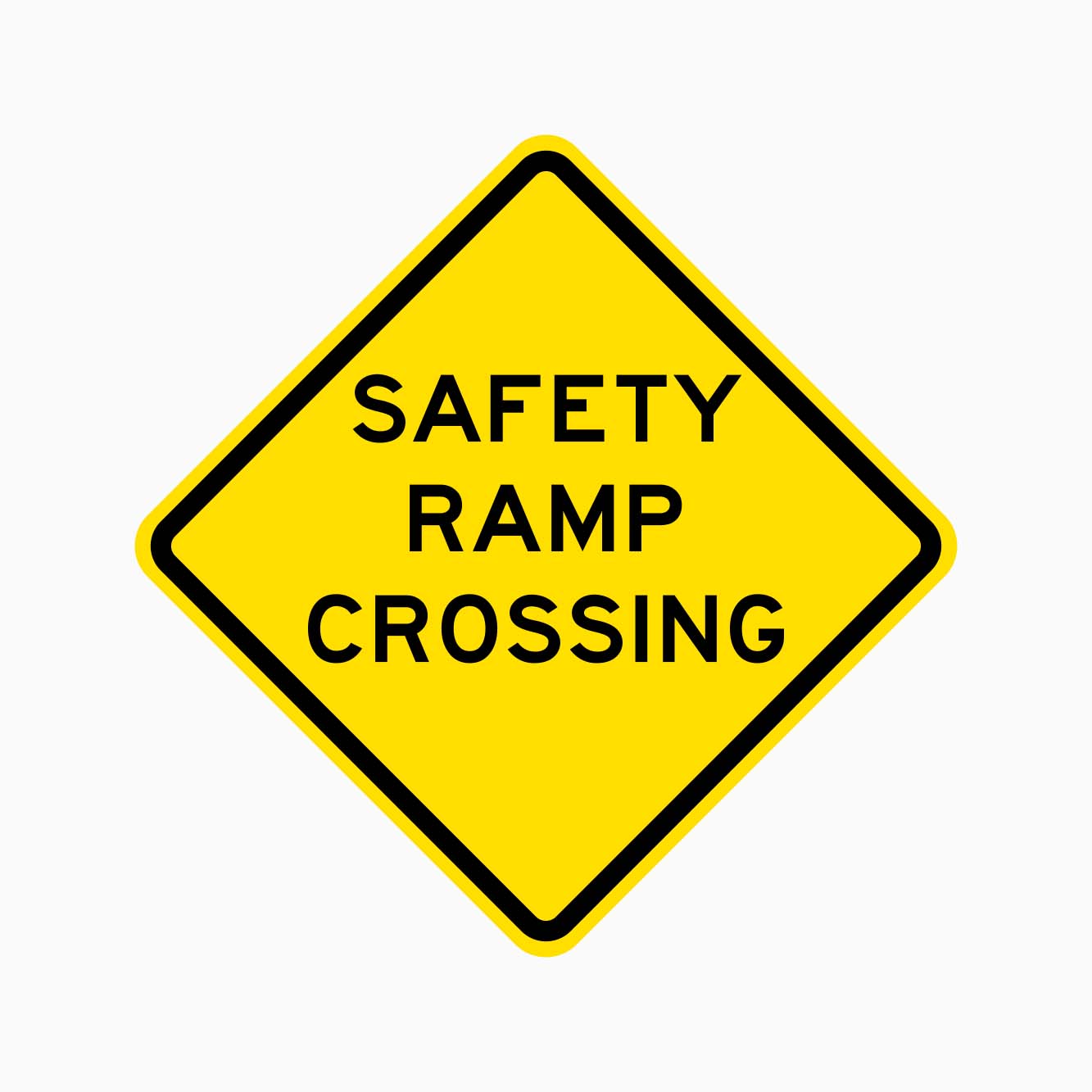 Safety Ramp Crossing Sign | Durable & Reflective | GET SIGNS – Get signs