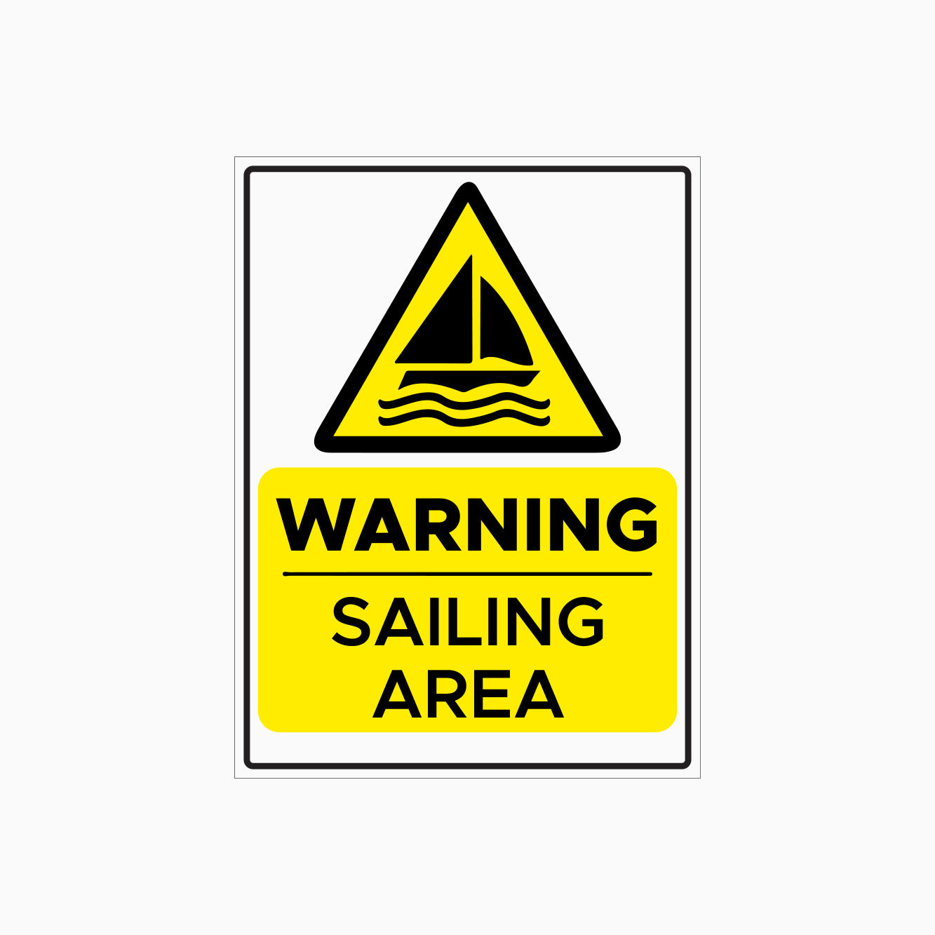 WARNING SIGN - SAILING AREA SIGN