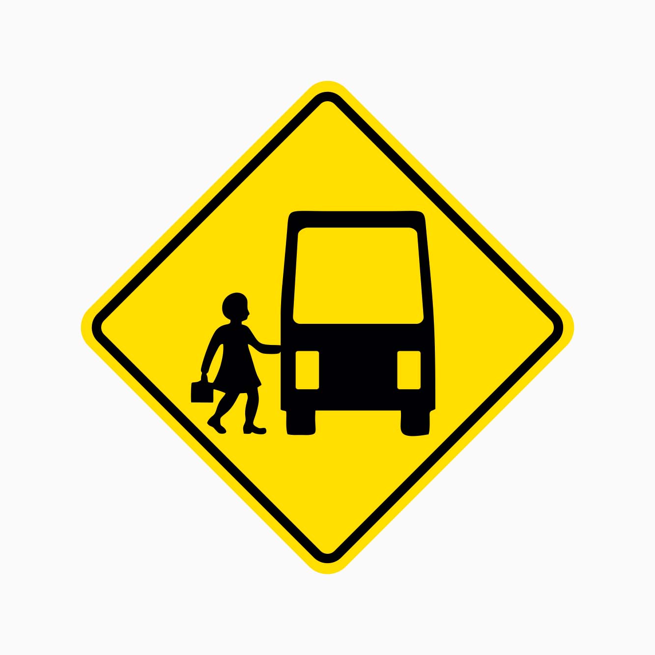 SCHOOL BUS SIGN (Rear View)  - GET SIGNS