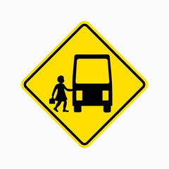 SCHOOL BUS SIGN (Rear View)