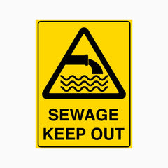 WARNING SEWAGE KEEP OUT SIGN