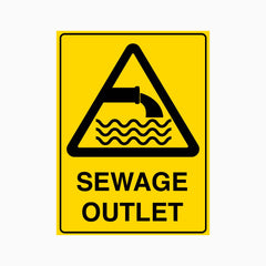 WARNING SEWAGE OUTLET SIGN