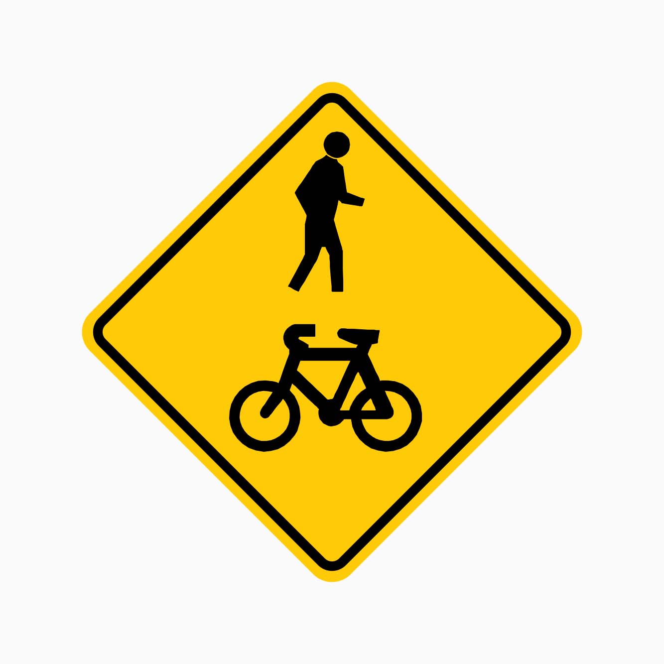 SHARED ZONE BICYCLE/ PEDESTRIAN SIGN W6-9