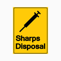 SHARPS DISPOSAL SIGN
