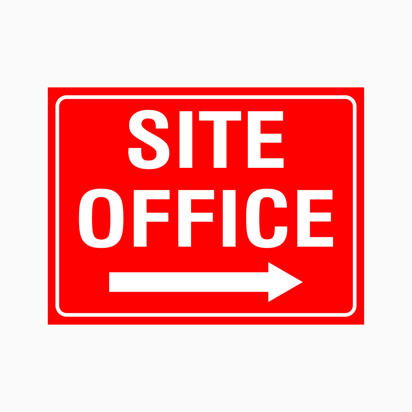 SITE OFFICE SIGN - Right Arrow - GET SIGNS