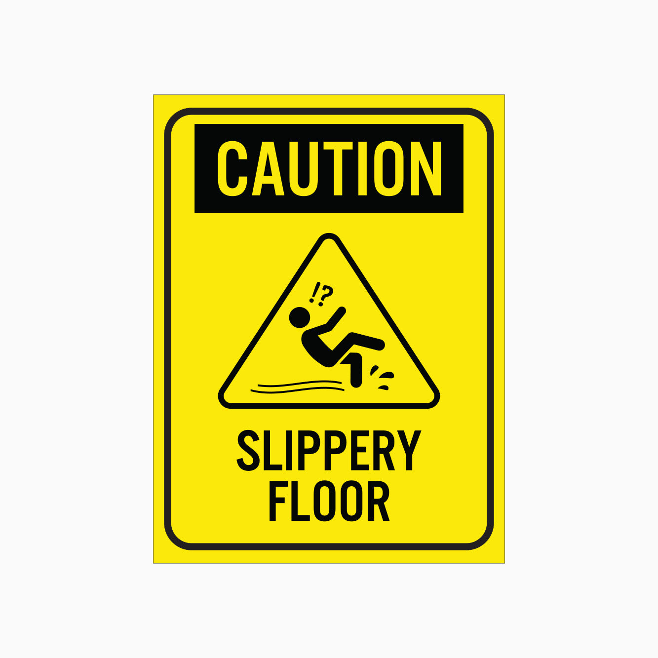 caution sign -slippery floor sign
