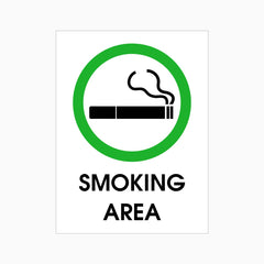 SMOKING AREA SIGN