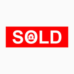 SOLD STICKERS (Pack of 10) for Real Estate