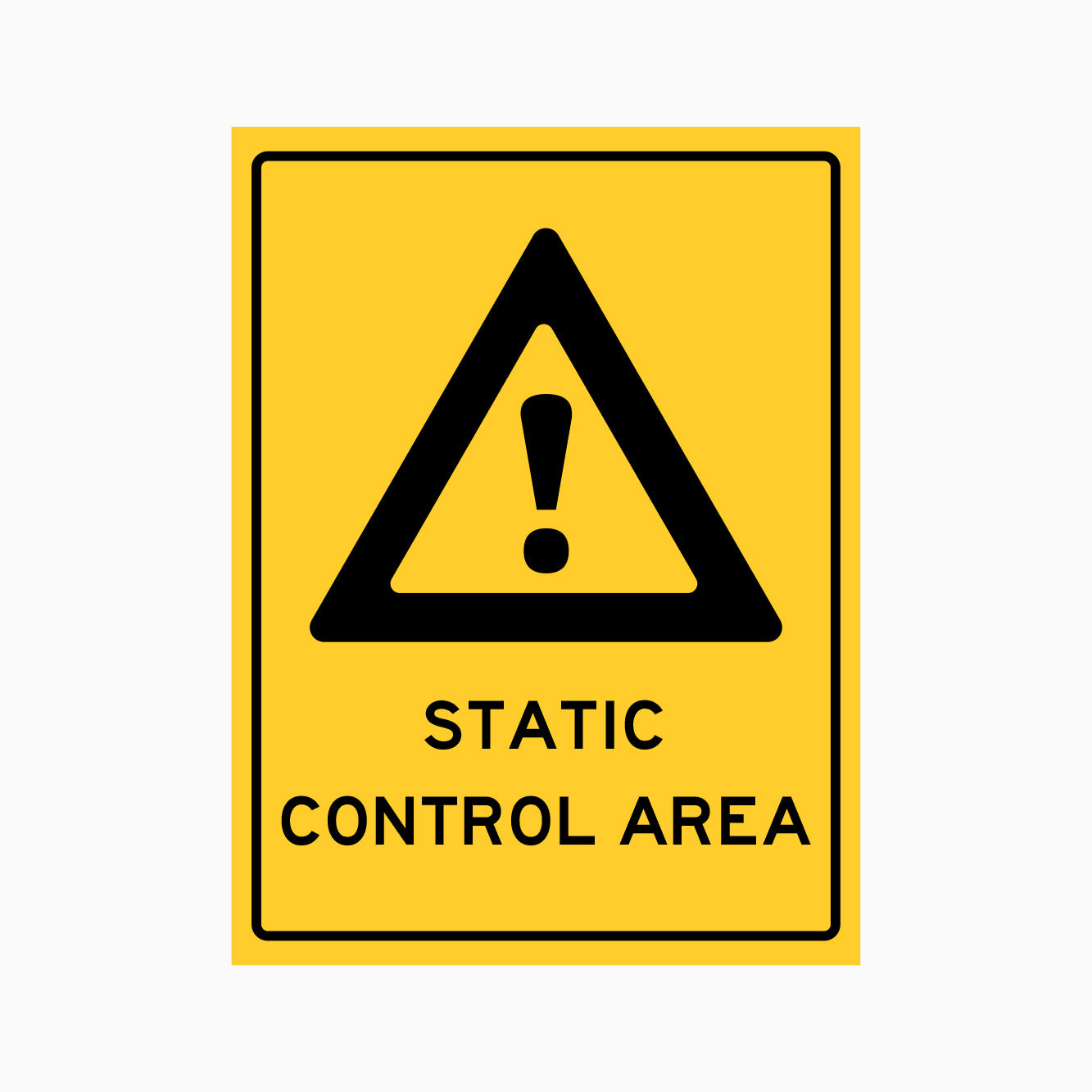 STATIC CONTROL AREA SIGN