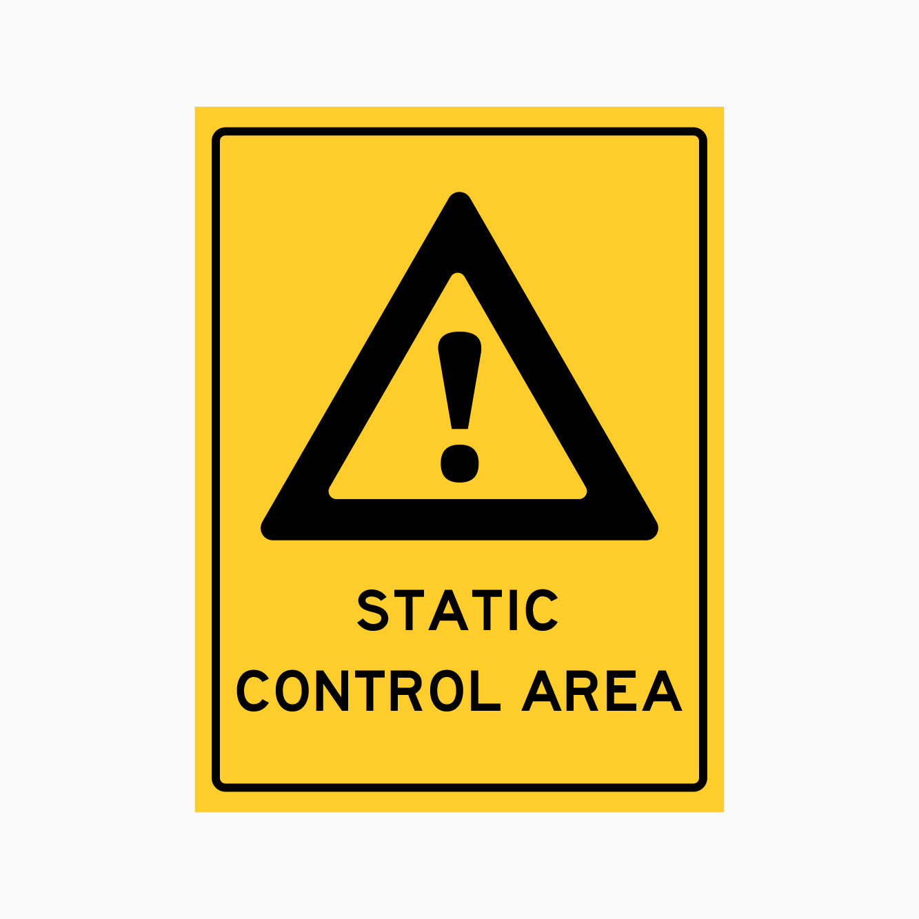 STATIC CONTROL AREA SIGN – Get signs