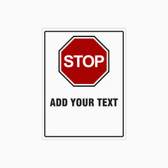Stop Sign with Custom Text