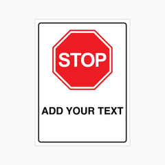 STOP SIGN with custom text