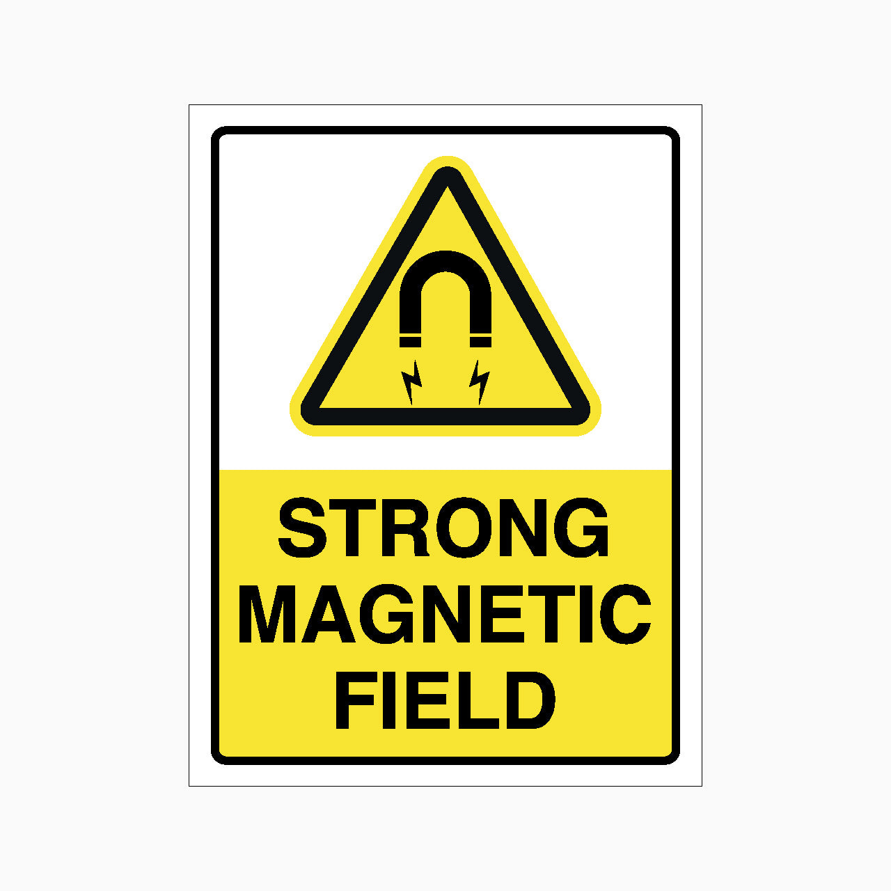WARNING STRONG MAGNETIC FIELD SIGN | Hazard Sign Australia | GET SIGNS ...