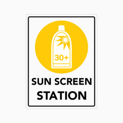 SUN SCREEN STATION SIGN