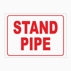 STAND PIPE SIGN