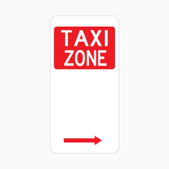 TAXI ZONE RIGHT SIGN