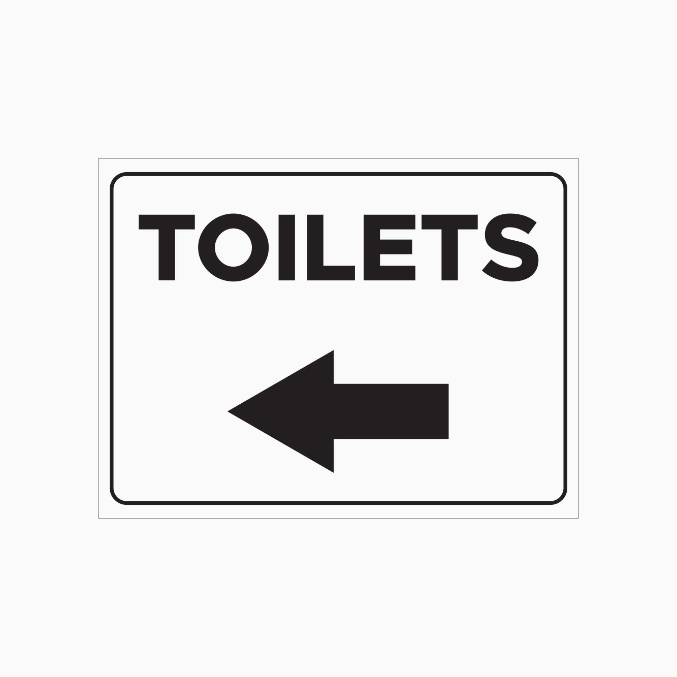 Tolet Shop Sign TOILET SIGN - (LEFT OR RIGHT POINT) – Get signs