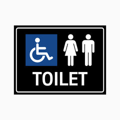 ACCESSIBLE TOILET SIGN