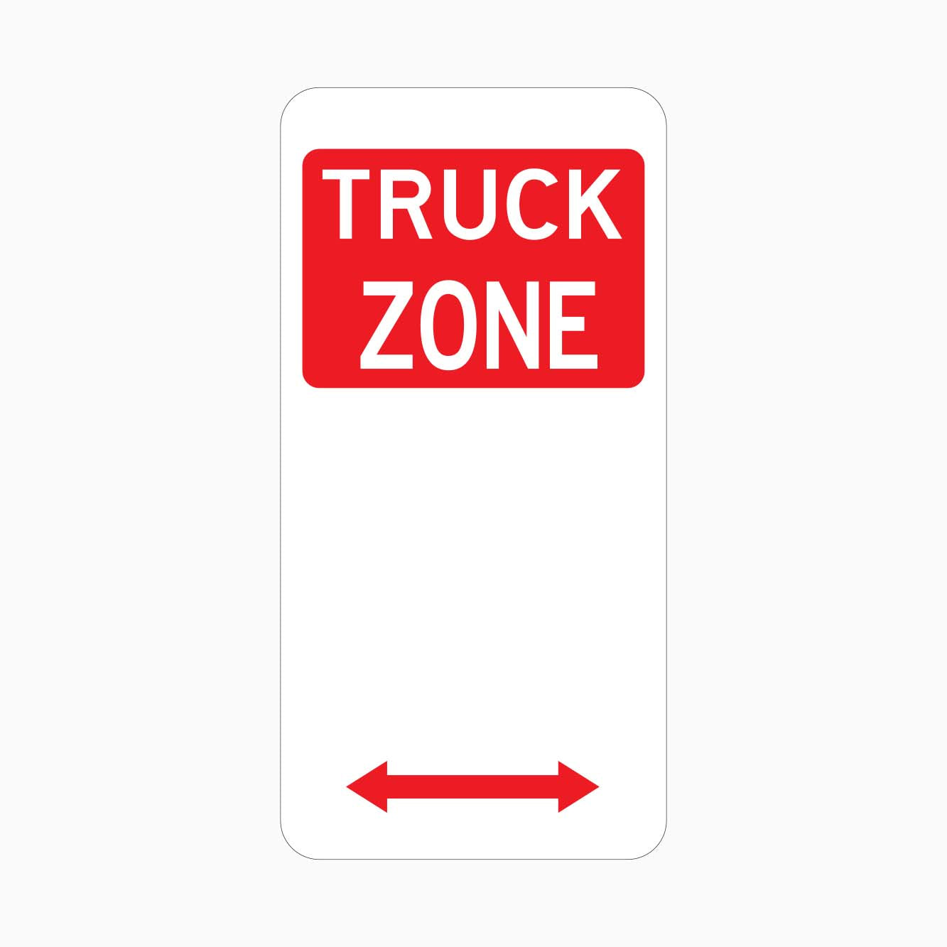 TRUCK ZONE SIGN LEFT AND RIGHT - GET SIGNS