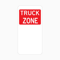 TRUCK ZONE SIGN