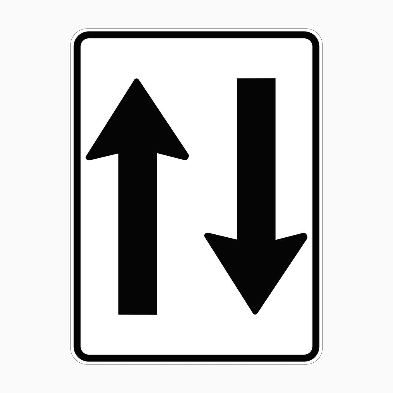 TWO WAY TRAFFIC SIGN R2-11 REGULATORY SIGN
