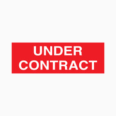 UNDER CONTRACT STICKERS (Pack of 10)
