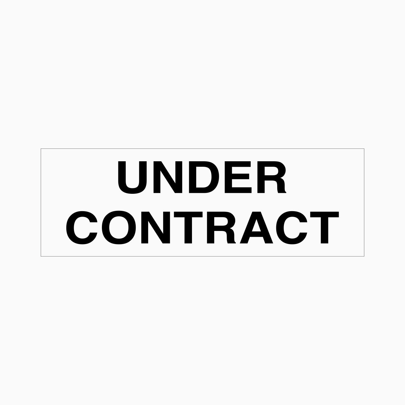 UNDER CONTRACT STICKERS (Pack of 10)