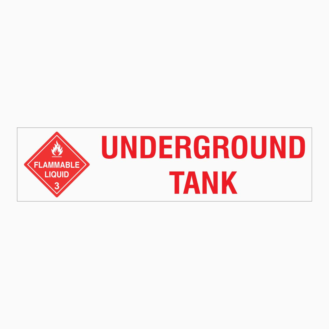 UNDER GROUND TANK SIGN WITH FLAMMABLE LIQUID 3 SYMBOLE SIGN - GET SIGNS