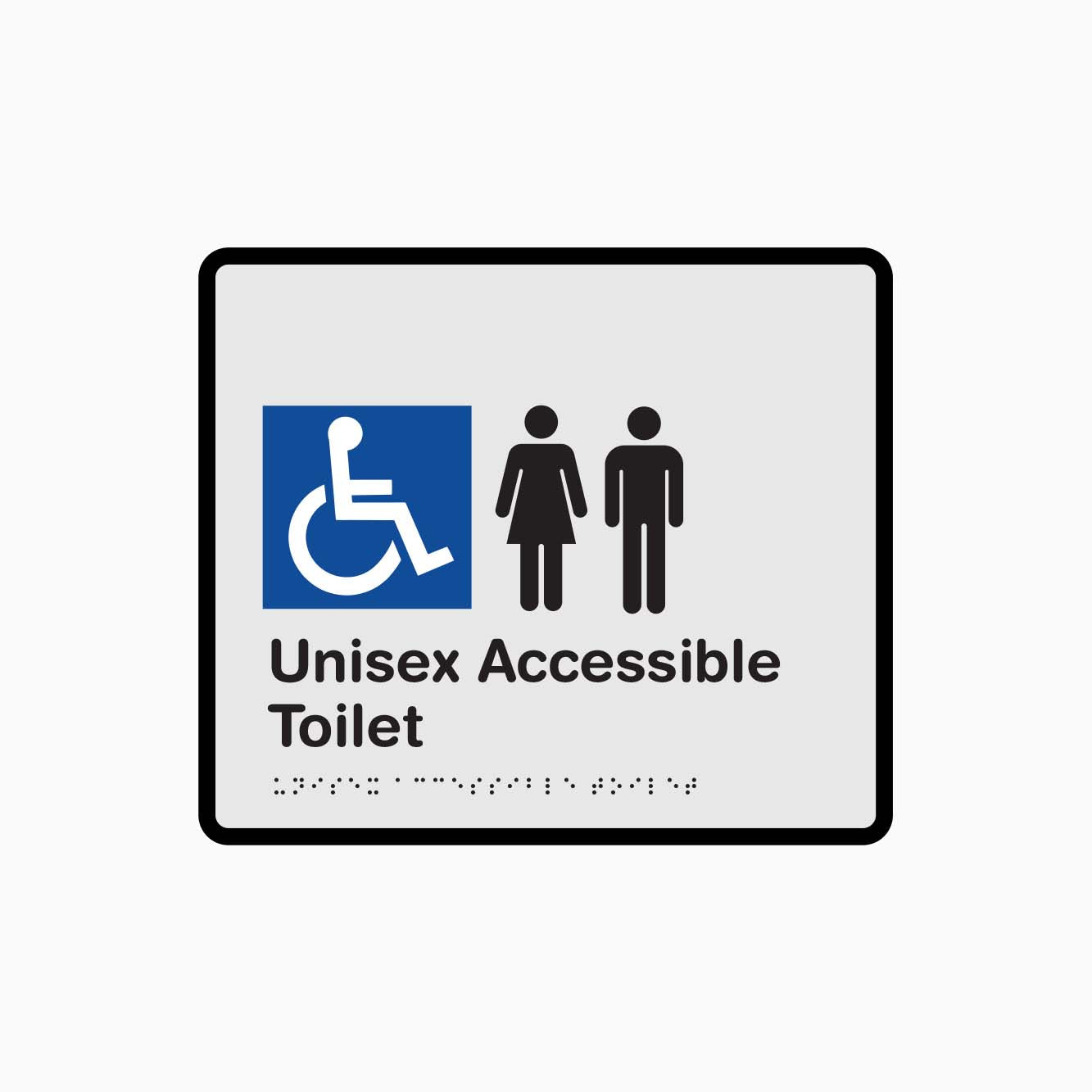 Unisex Accessible Toilet Braille & Tactile Sign - GET SIGNS