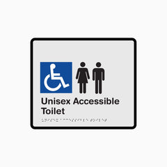 Unisex Accessible Toilet Braille & Tactile Sign