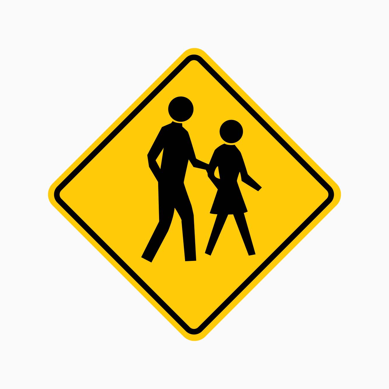 WARNING PEDESTRIAN SIGN - W6- 1 - GET SIGNS