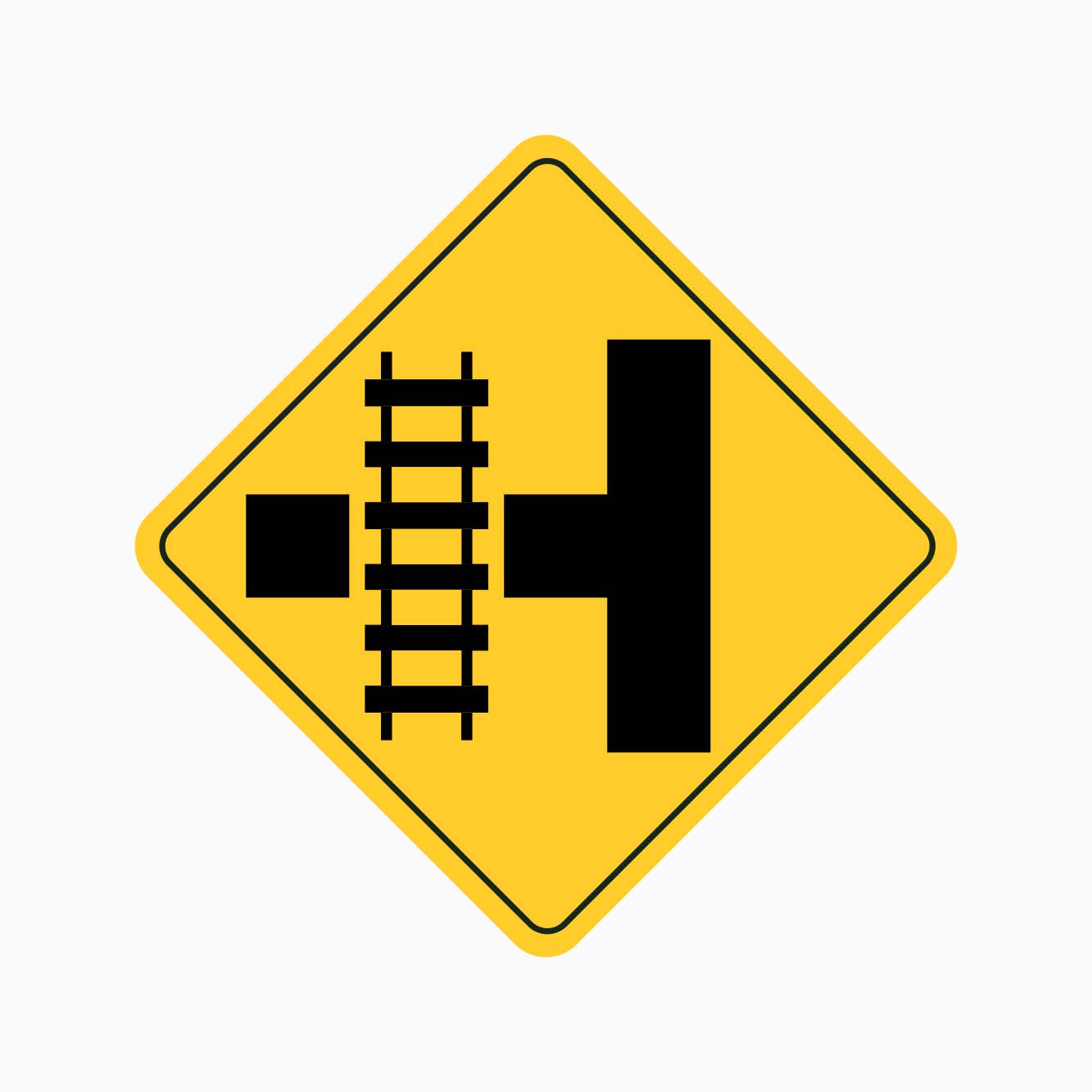 Side Rails Up Signs RAIL CROSSING ON SIDE ROAD SIGN – Get signs