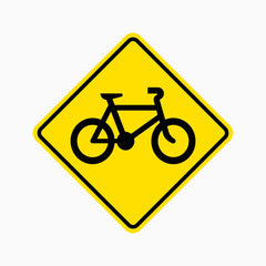 WARNING BICYCLE SIGN