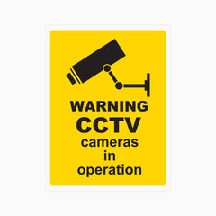 WARNING CCTV CAMERAS IN OPERATION SIGN