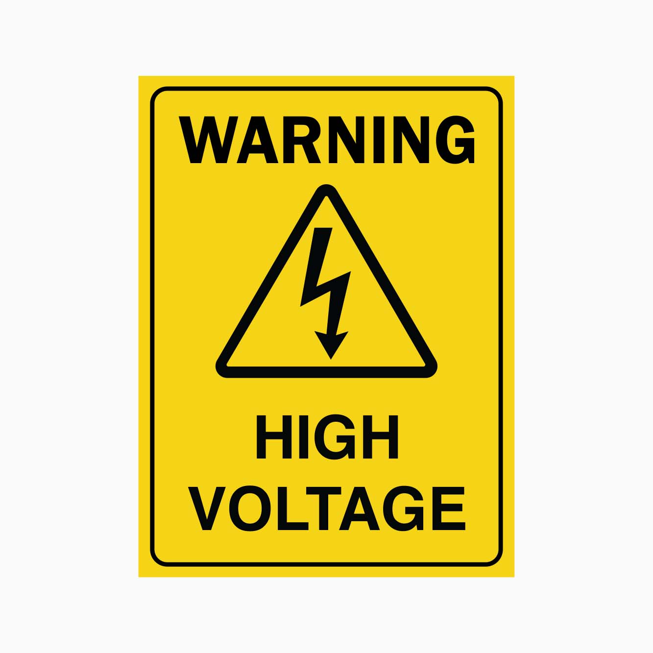 WARNING HIGH VOLTAGE SIGN - GET SIGNS