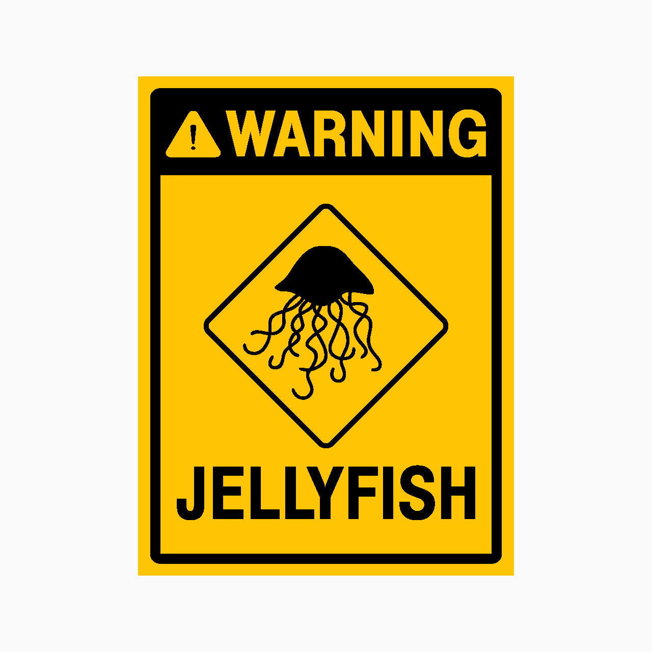 WARNING JELLYFISH SIGN - GET SIGNS